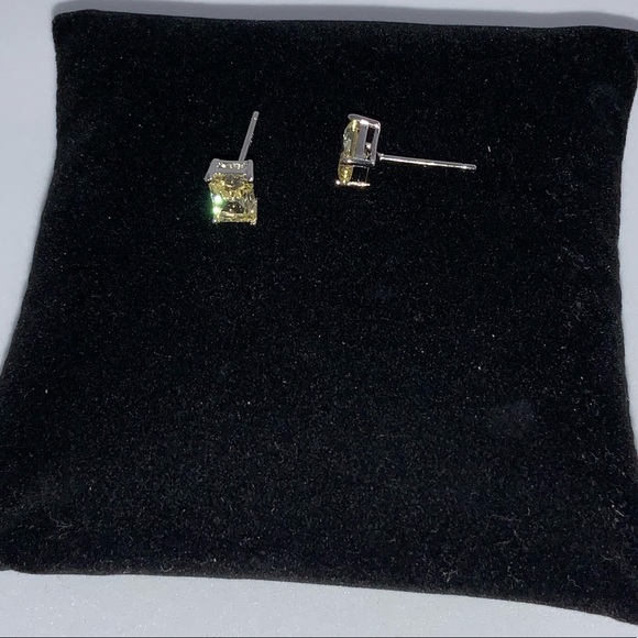 1ct Radiant Canary Studs - Picture 6 of 13